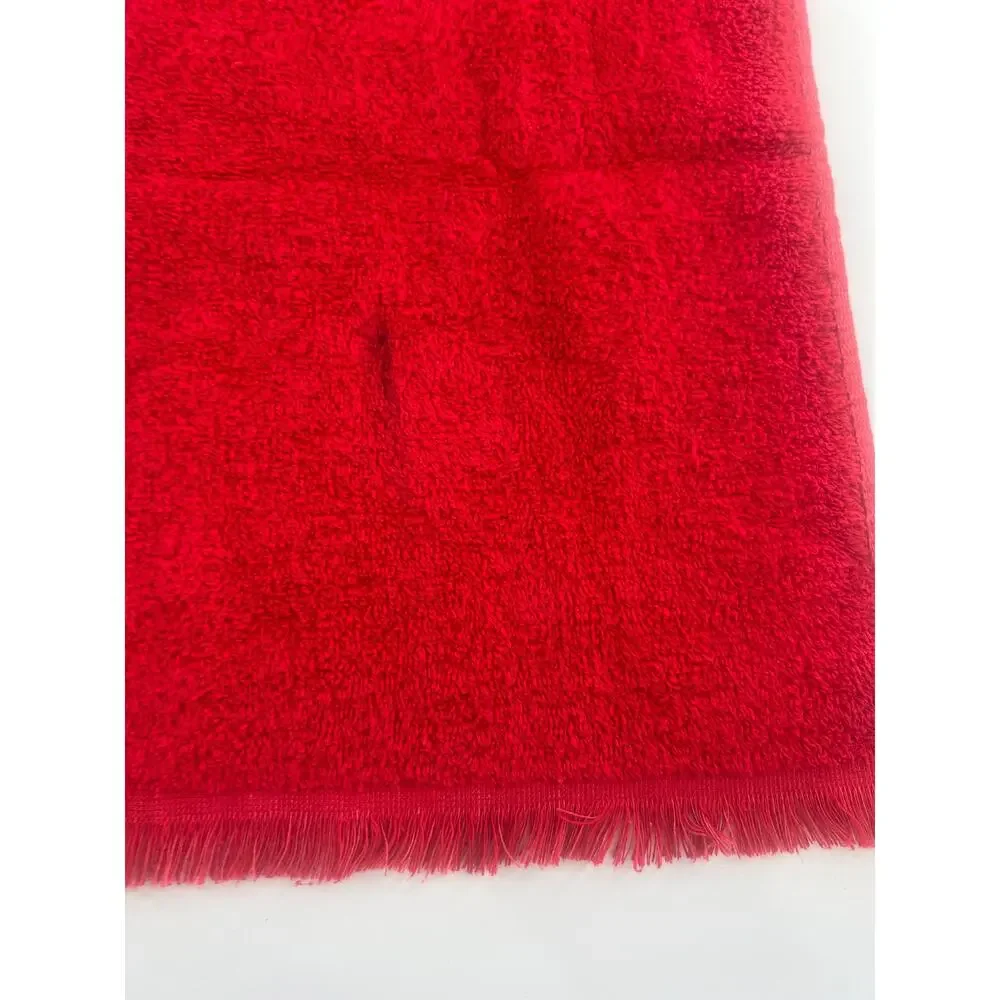 Vintage Cannon Christmas Hand Towels Red Candy Cane Holiday Tree Retro Bathroom